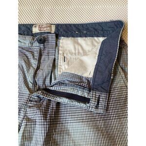Penguin by Munsingwear 34 x 9.5" Navy / Teal Micro Check Casual‎ Shorts